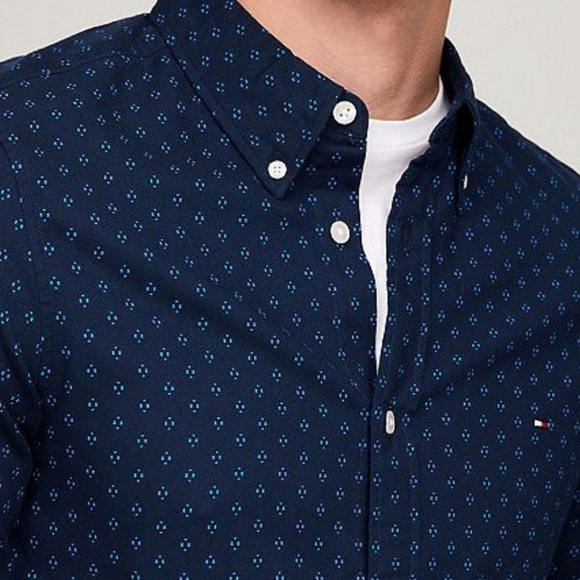 Tommy Hilfiger Slim Fit Brushed Men’s Size XL Shirt NWT - Picture 3 of 8